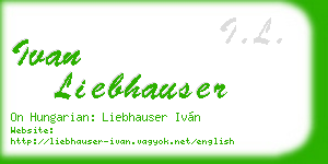 ivan liebhauser business card